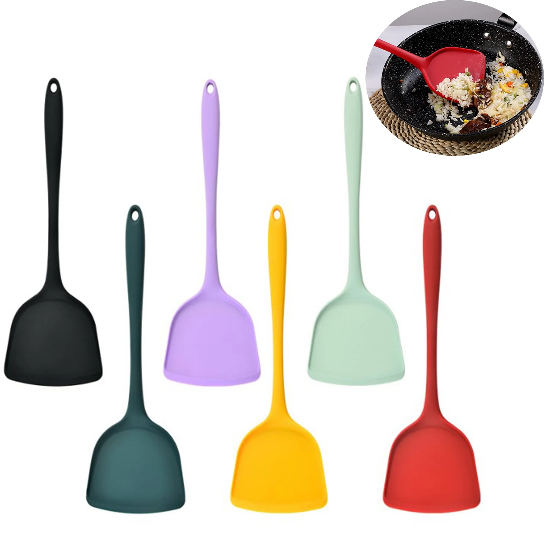 13inch Silicone Wok Spatula 2