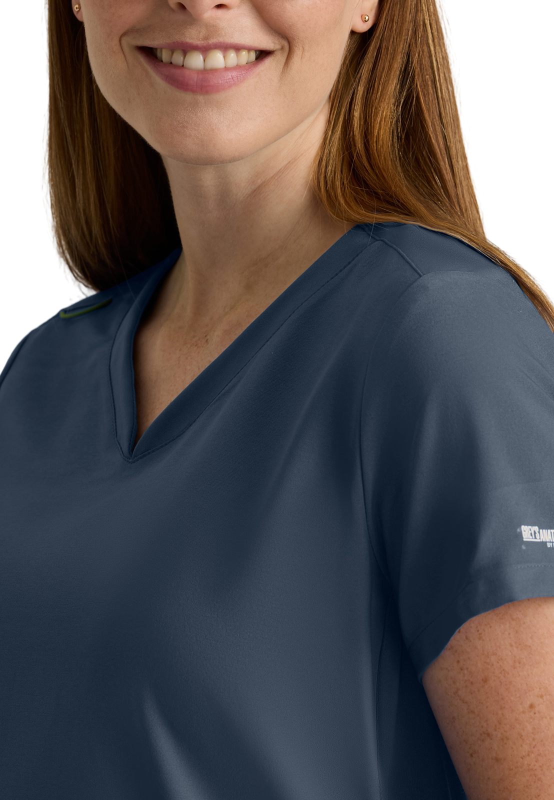 Grey's Anatomy Evolve Stretch - Women's Two-Pocket Promise Maternity Scrub Top 2