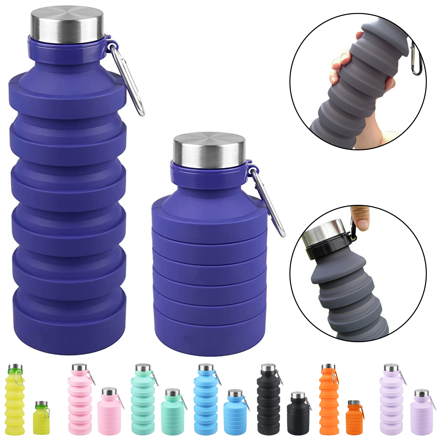 Collapsible Silicon Water Bottle 1