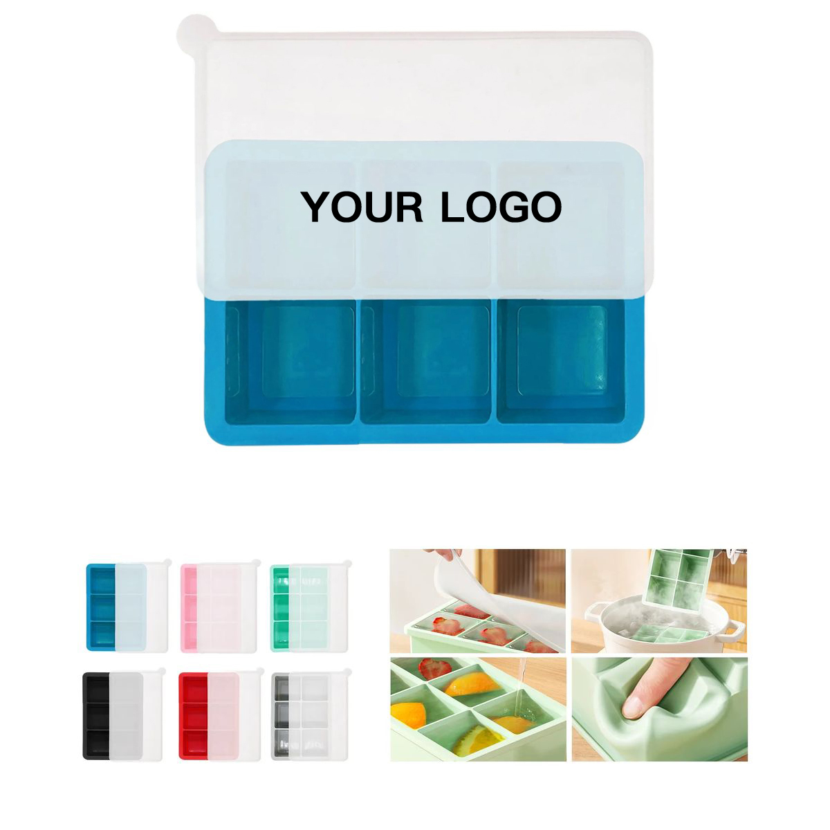 Food Grade Silicone Tray for Ice or Snacks 3