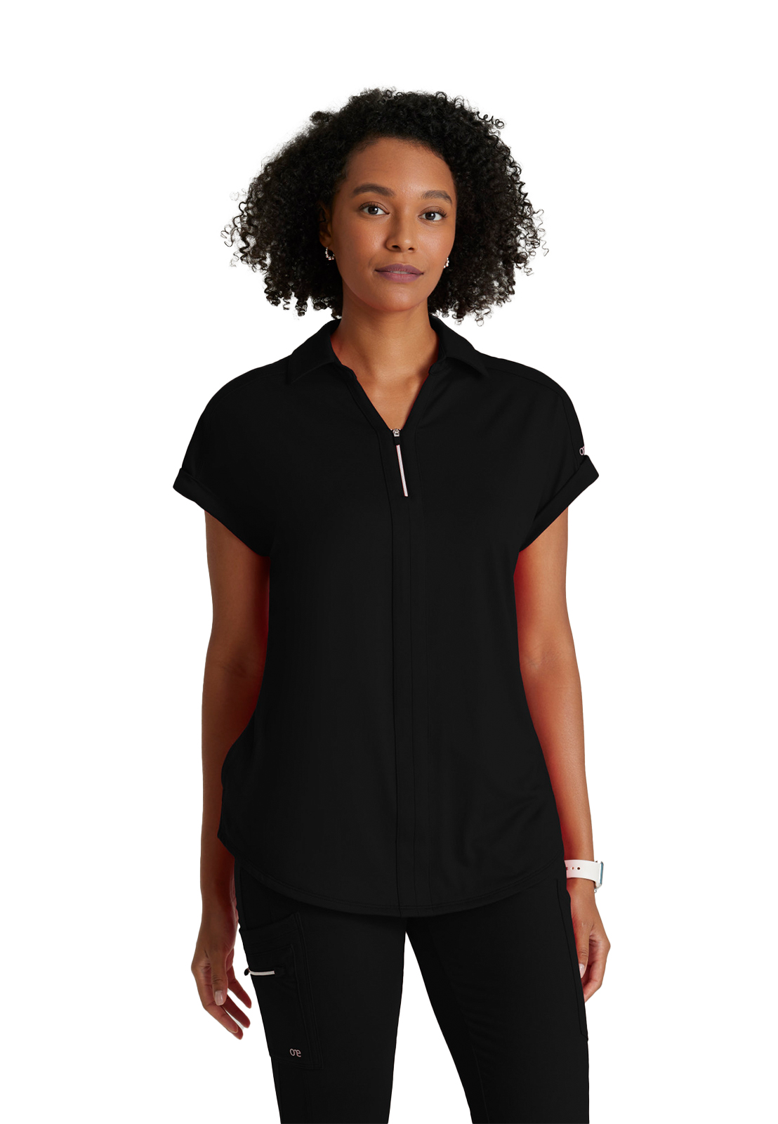Barco One Performance Knit - Women's Two-Pocket Zip-Neck Engage Scrub Top