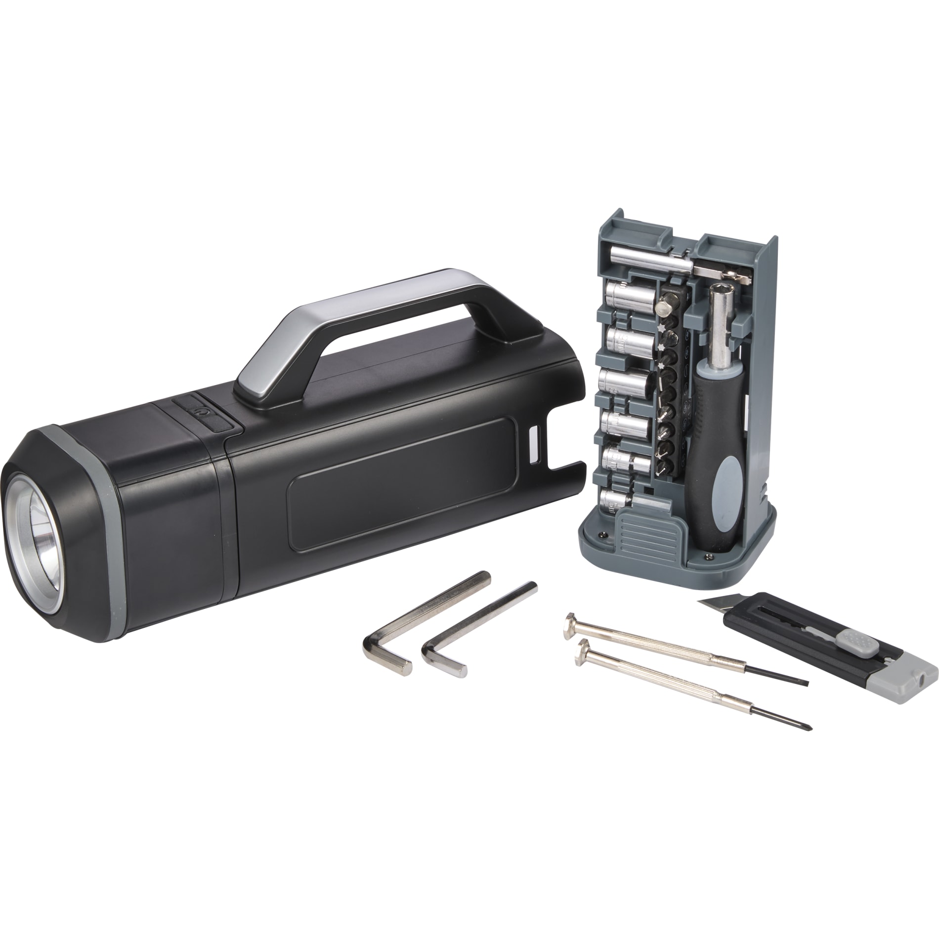 Tool Set with Rechargeable LED Flashlight 12