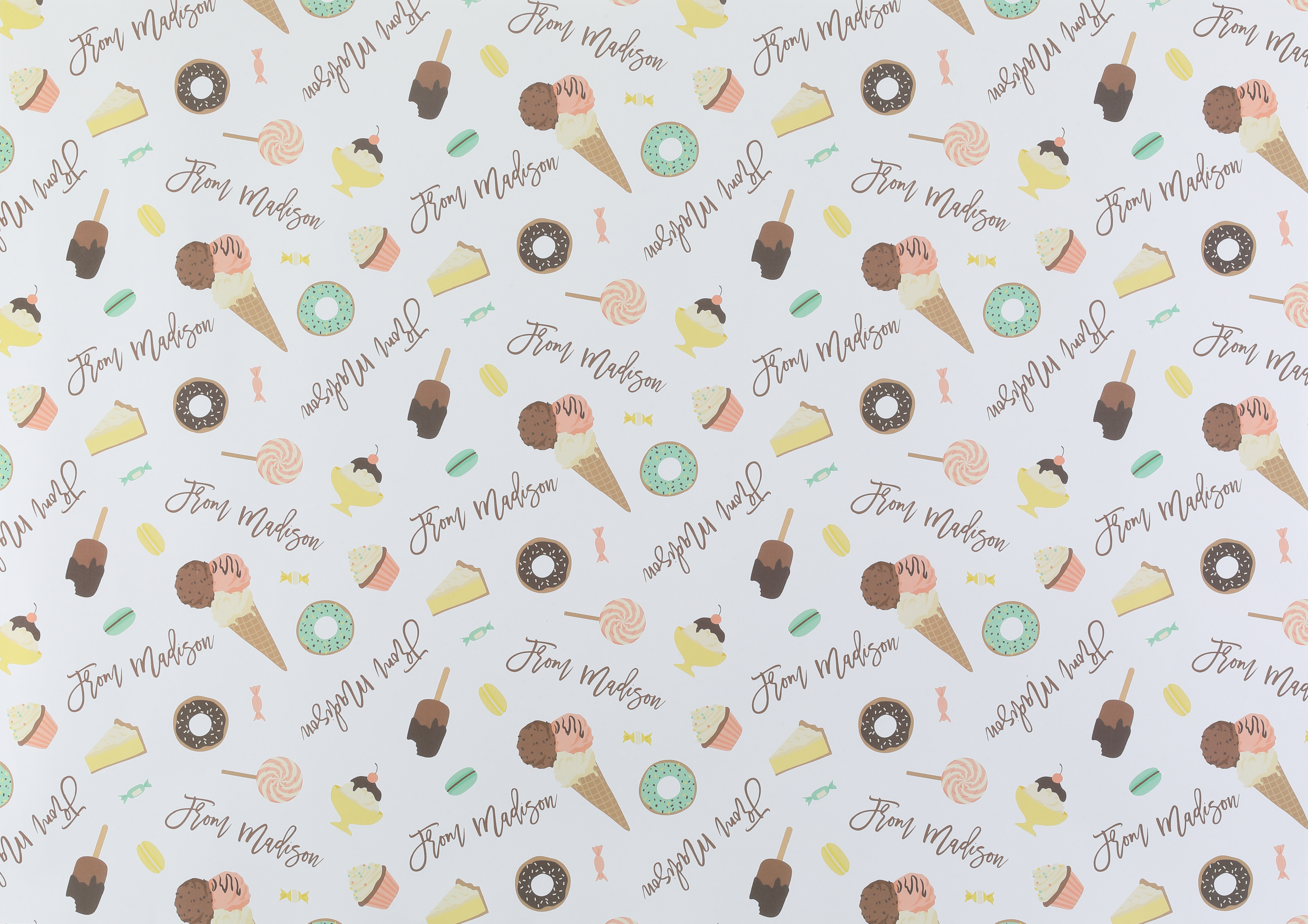 Tasty Treats Reversible Wrapping Paper (28"x20") 2