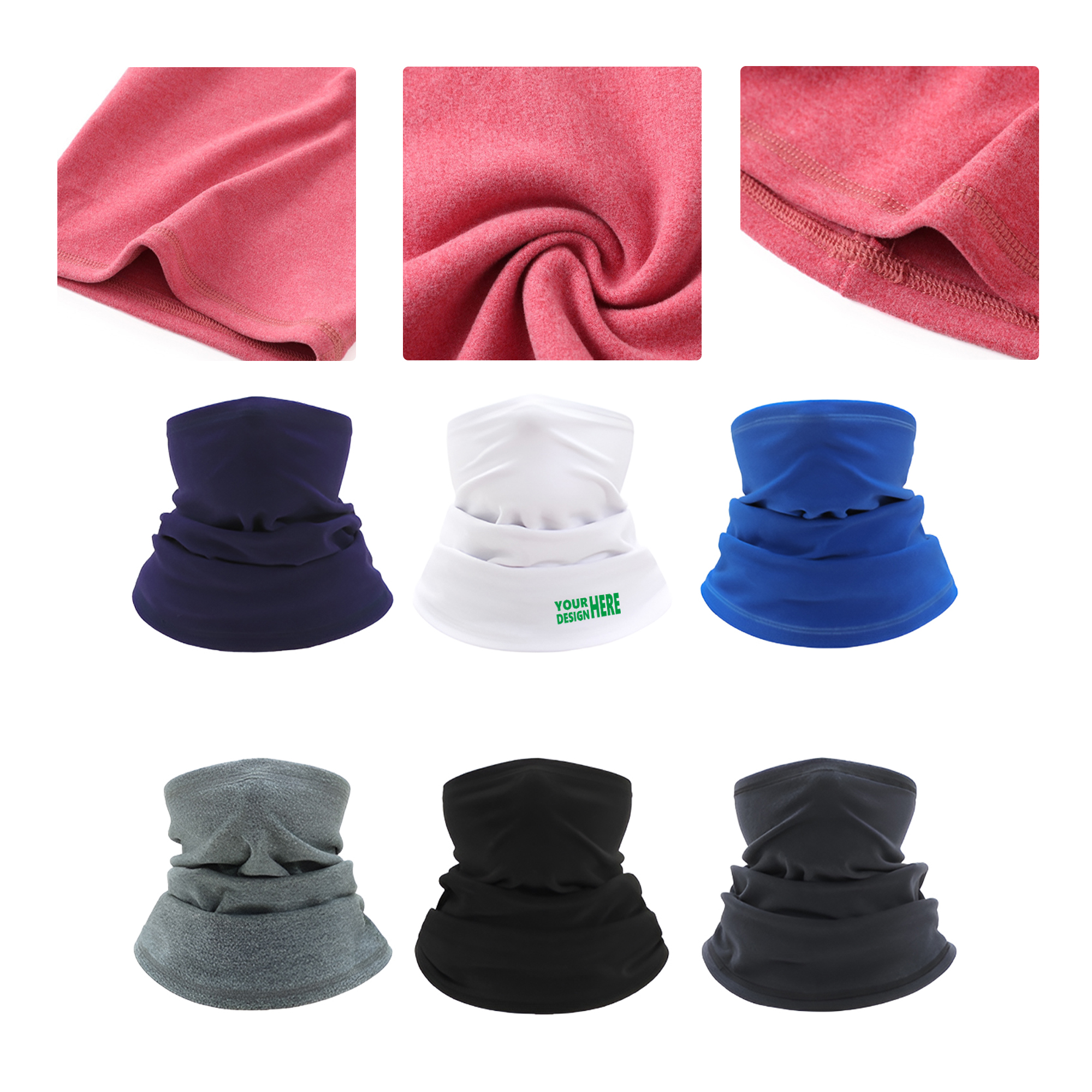 MOQ50 Custom Winter Thermal Neck Warmer Face Mask 2
