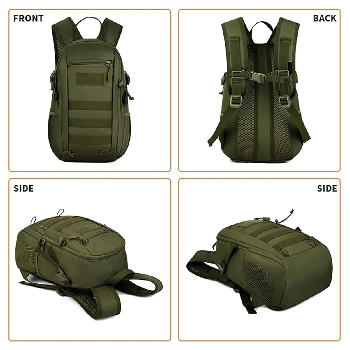 10L/20L Mini Daypack Military MOLLE Backpack 5