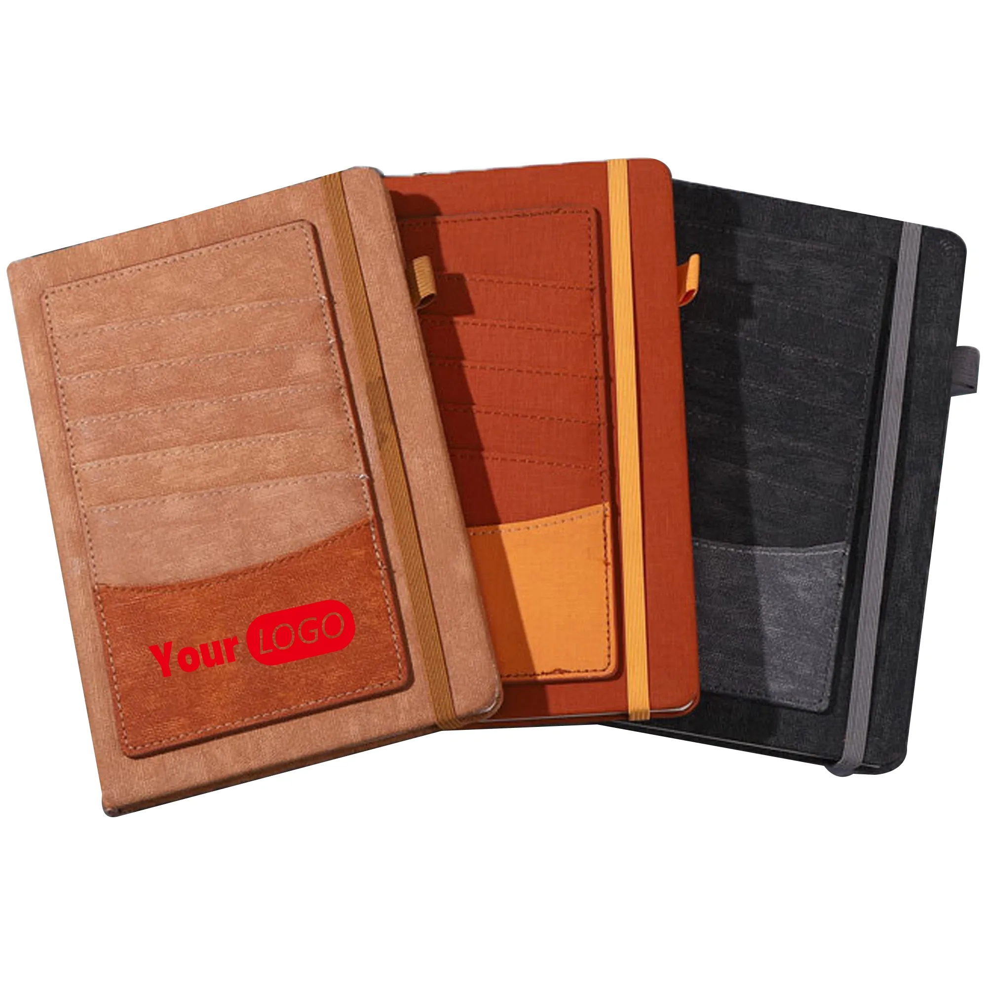 A5 Notebook With Leather Card Holder
