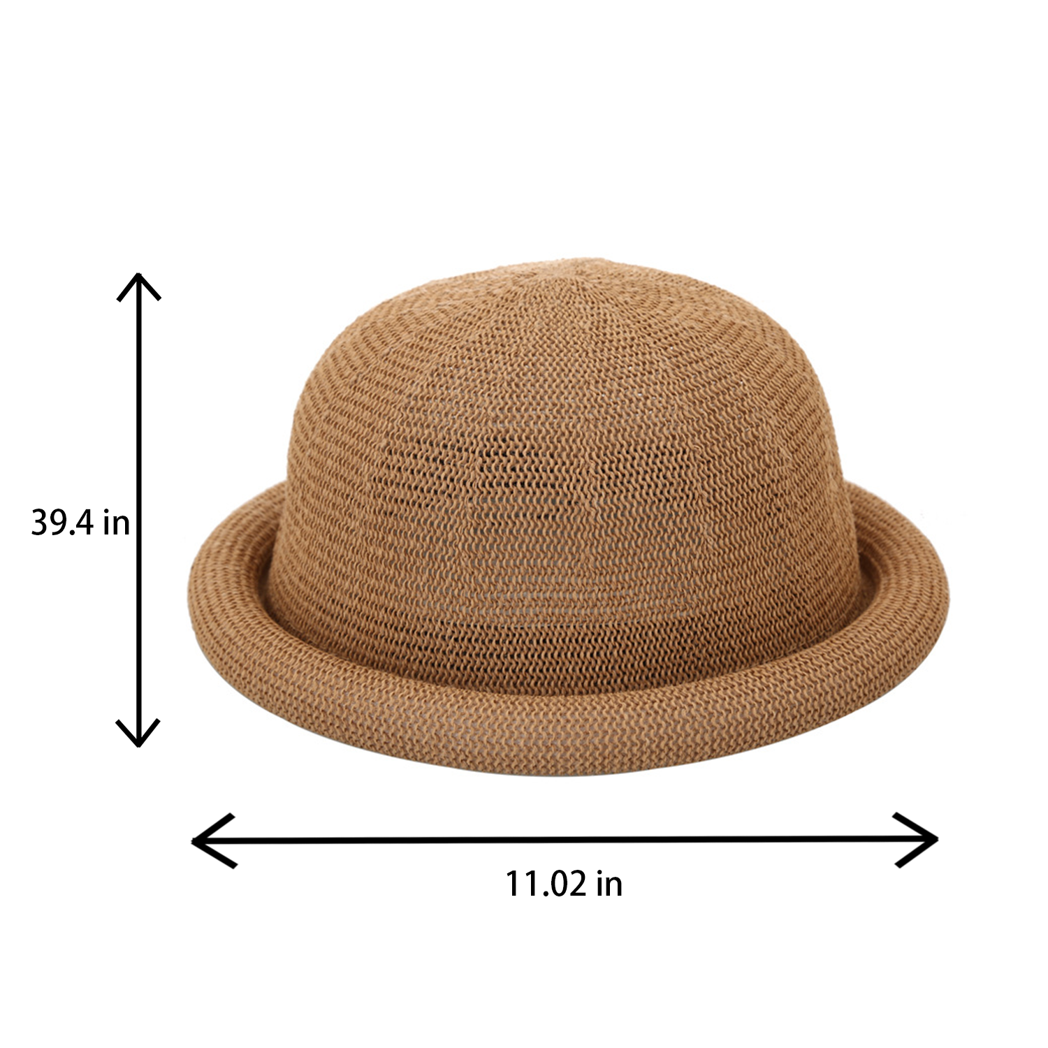 Grass Yarn Trimmed Round Top Korean-style Small Hat 2