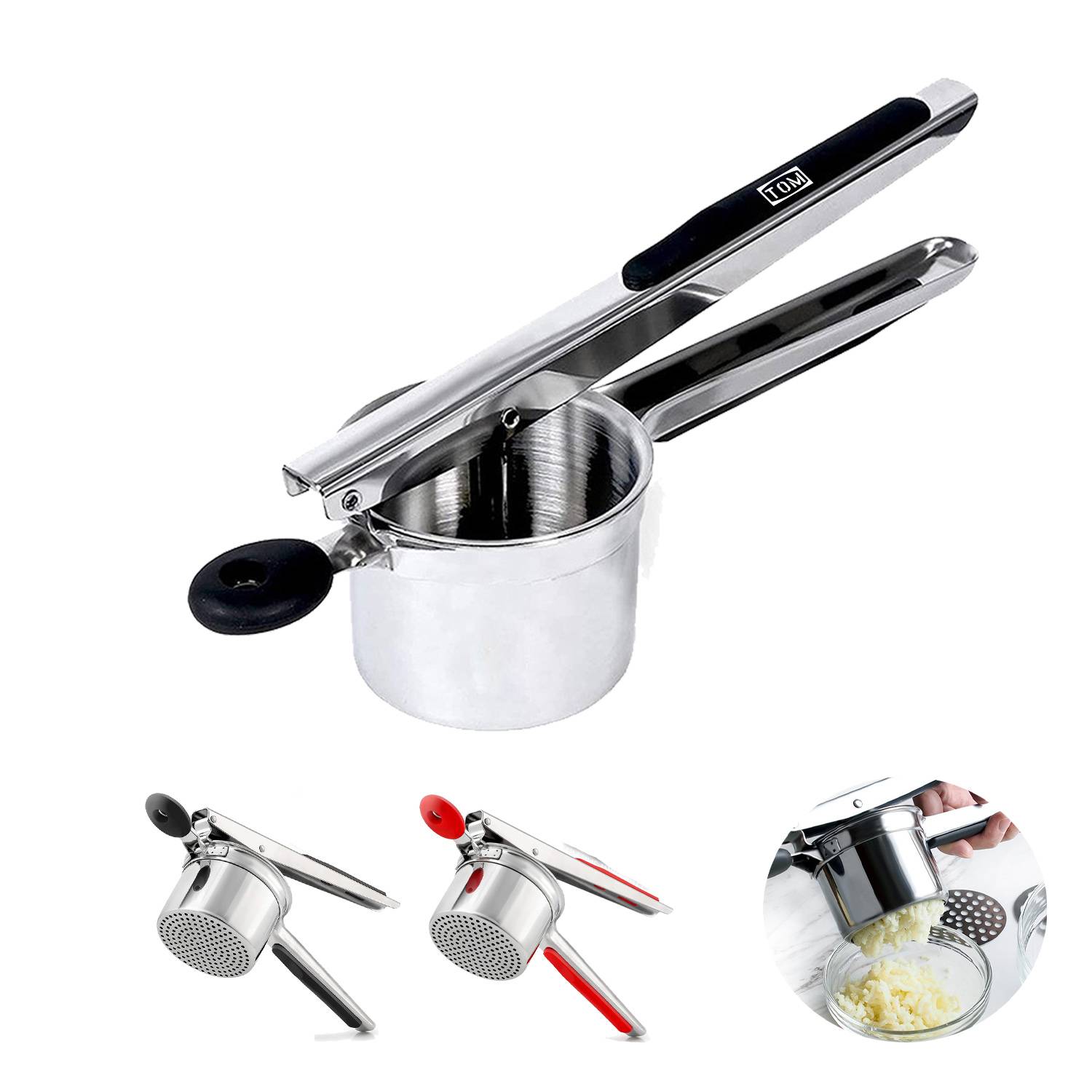 Kitchen Tool Stainless Steel Potato Puree Press Masher 2