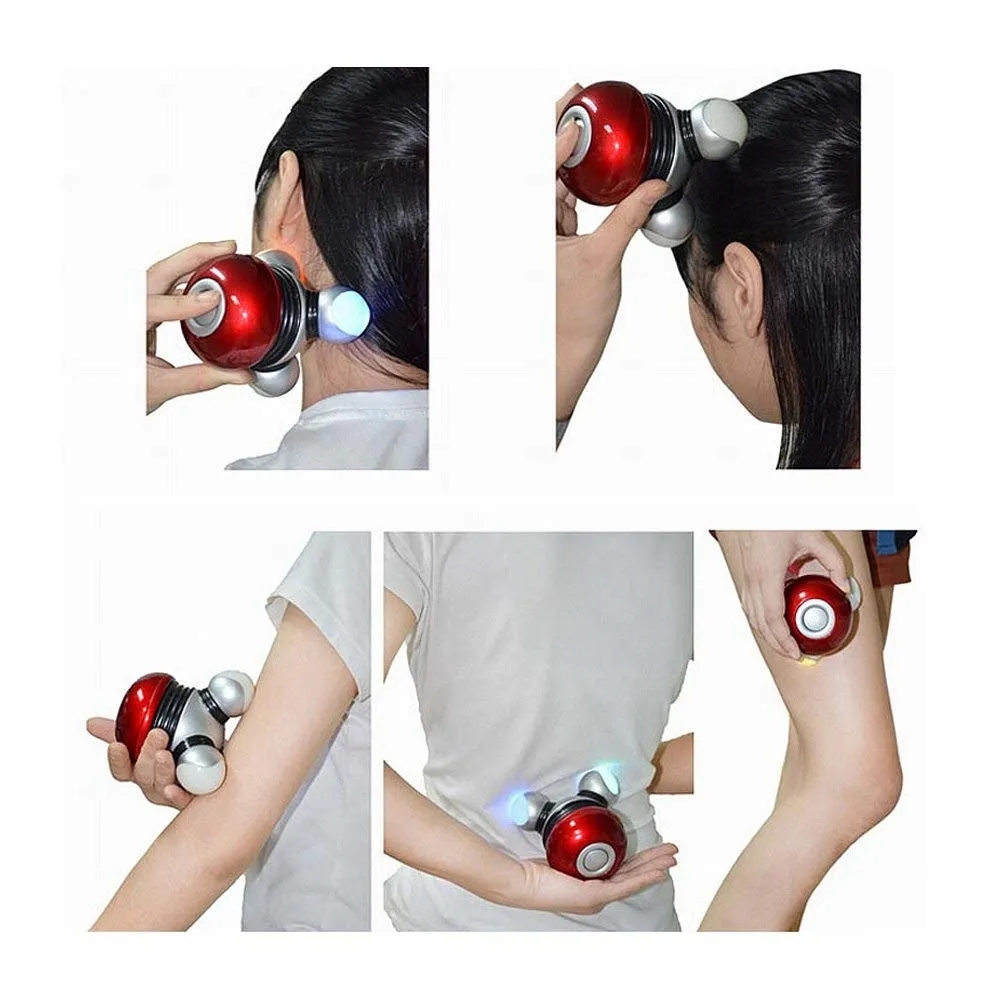 Mini Hand-Held Body Vibrating Massager with LED Light for He 2