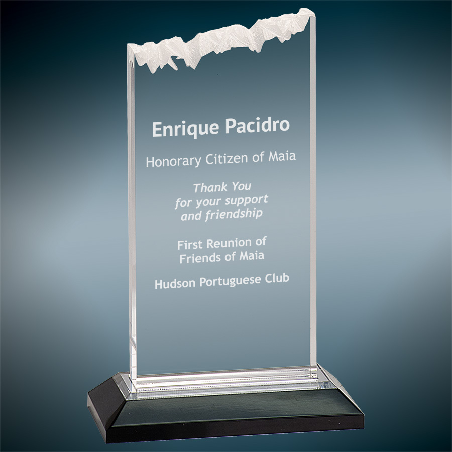 5" X 8" Silver Frosted Impress Acrylic Award