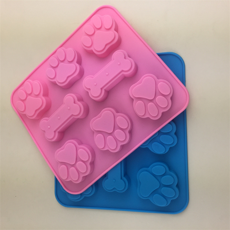 Silicone Molds with Puppy Dog Paw and Bone 8