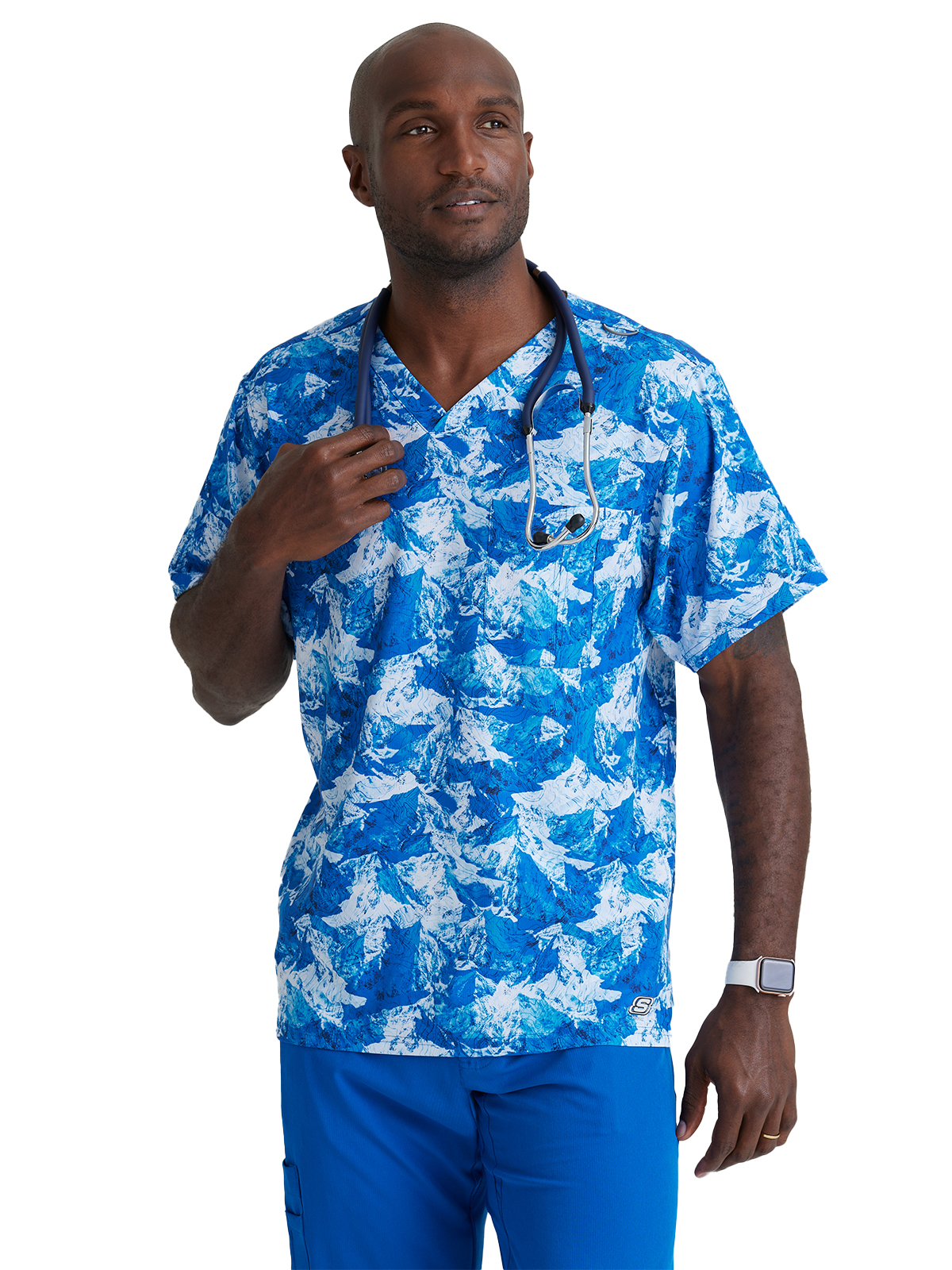 Barco -  Skechers - Men's One Pocket V-Neck Print Top