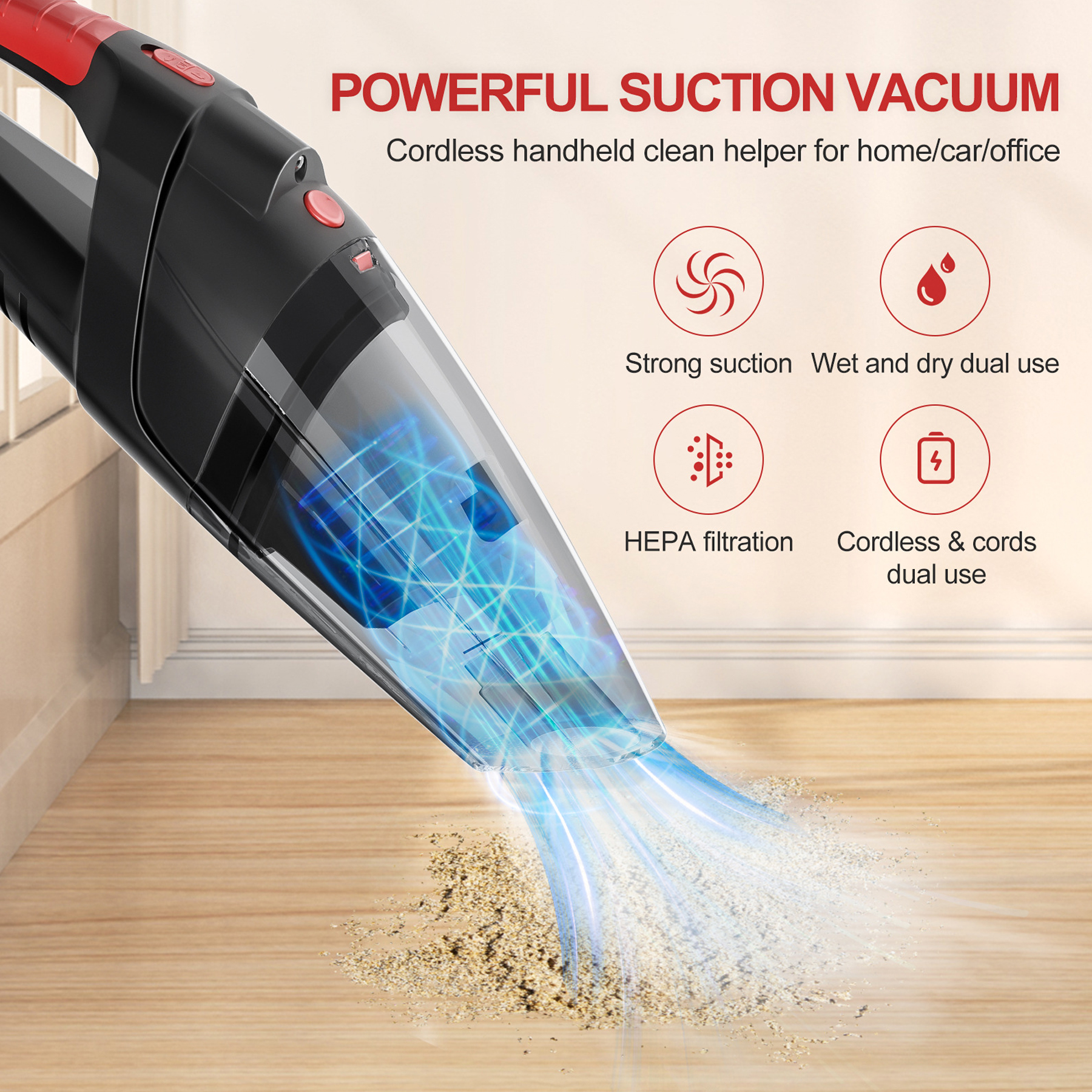 Portable Car Vacuum with LED Light 5