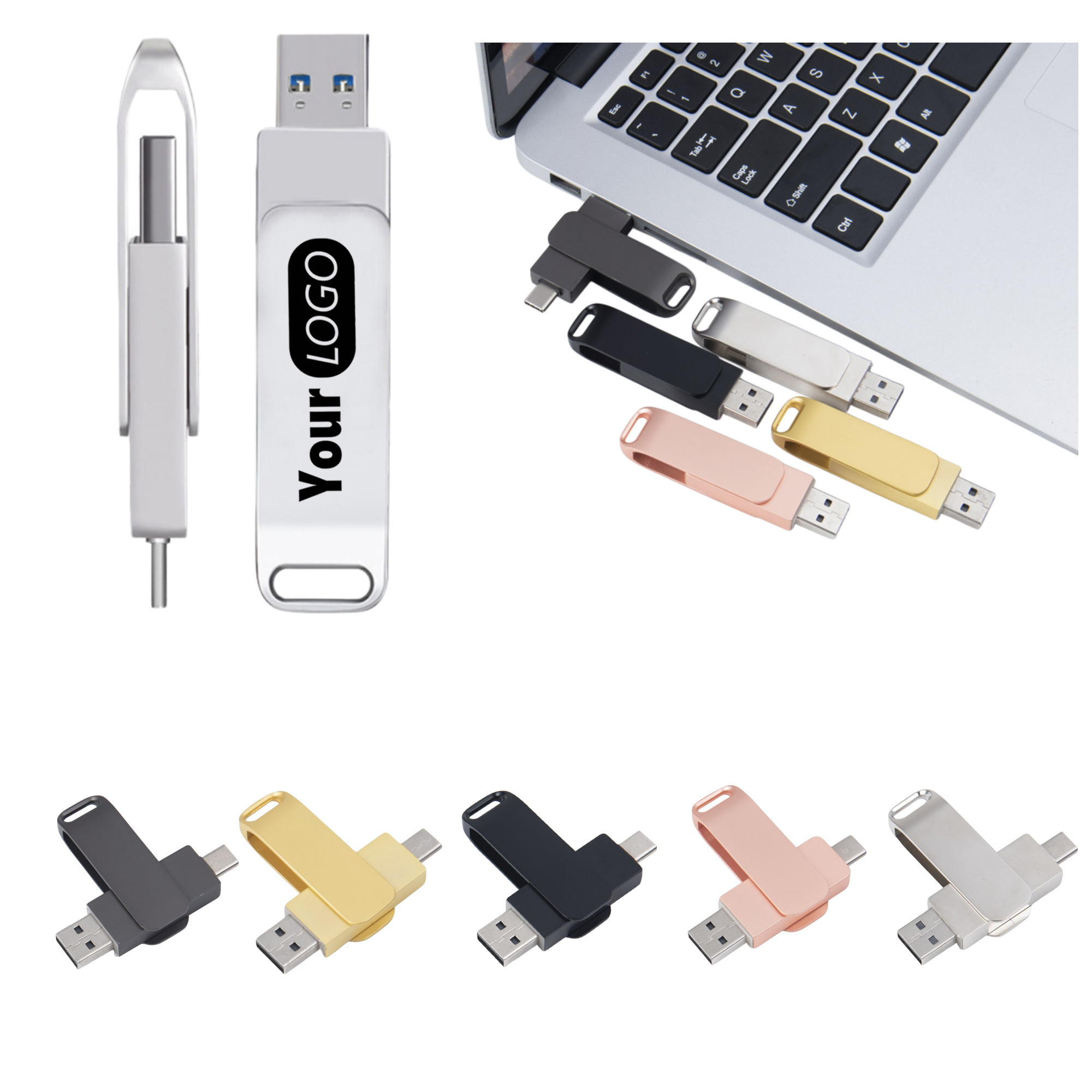 Dual Interface USB Flash Drive Compatible with phone and PC 3