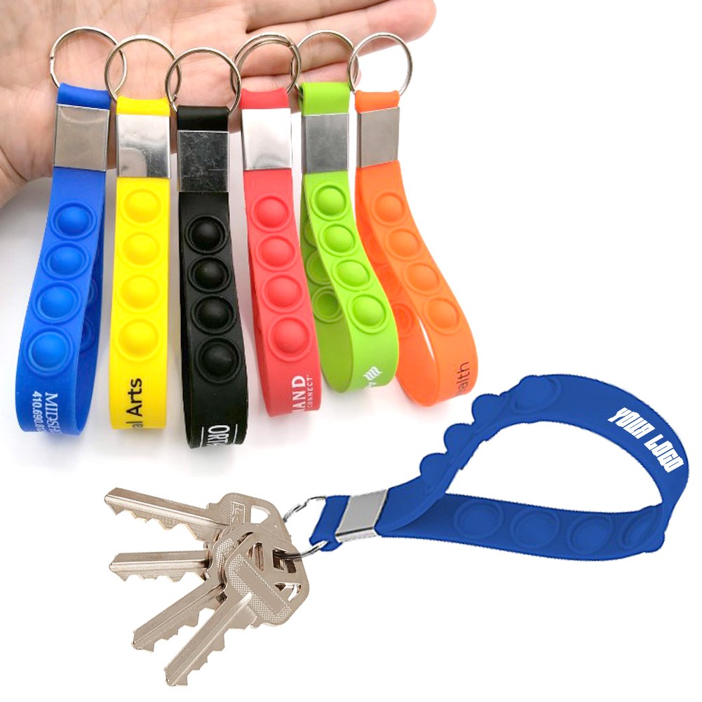 Silicone Push Pop Keychain Stress Reliever 1