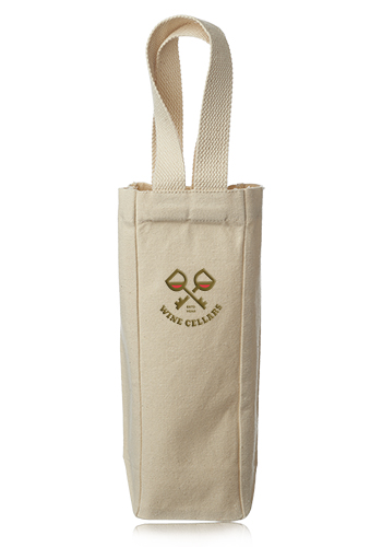 Lolo Single Bottle Canvas Wine Totes, custom tote bag with logo imprint 3