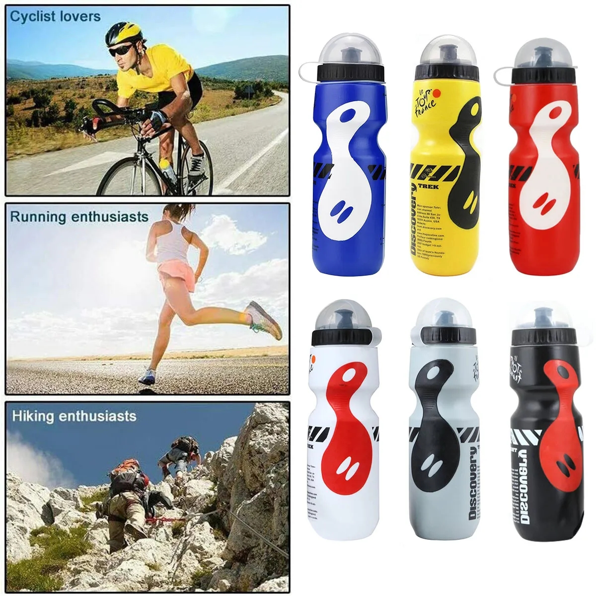 Large Capacity Outdoor Sports Mountain Riding Squeeze Bottle 7
