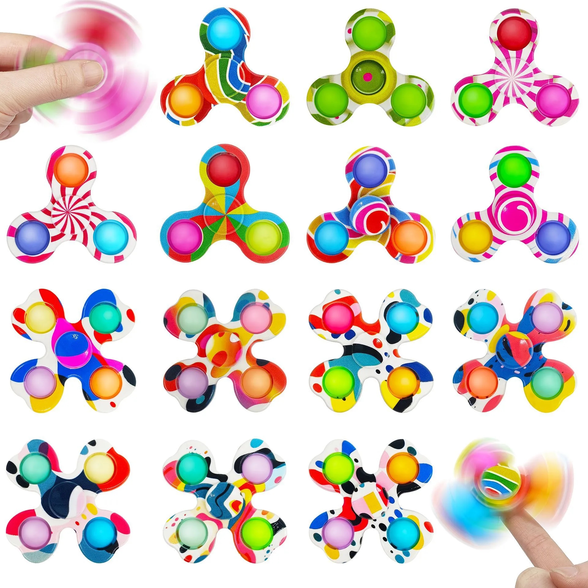 Finger spinning top toy for venting and relieving stress 3
