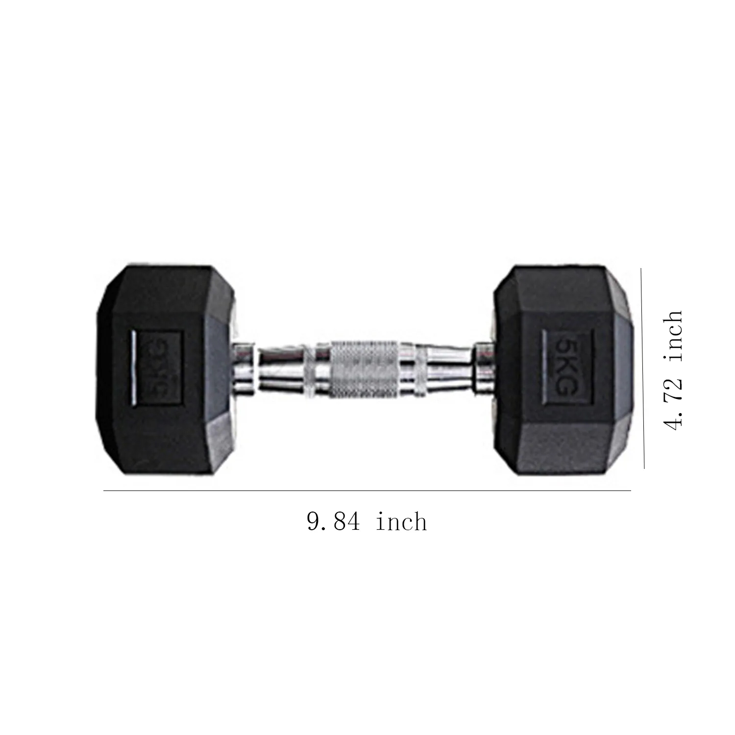 Rubber Encased Hex Dumbbell 3
