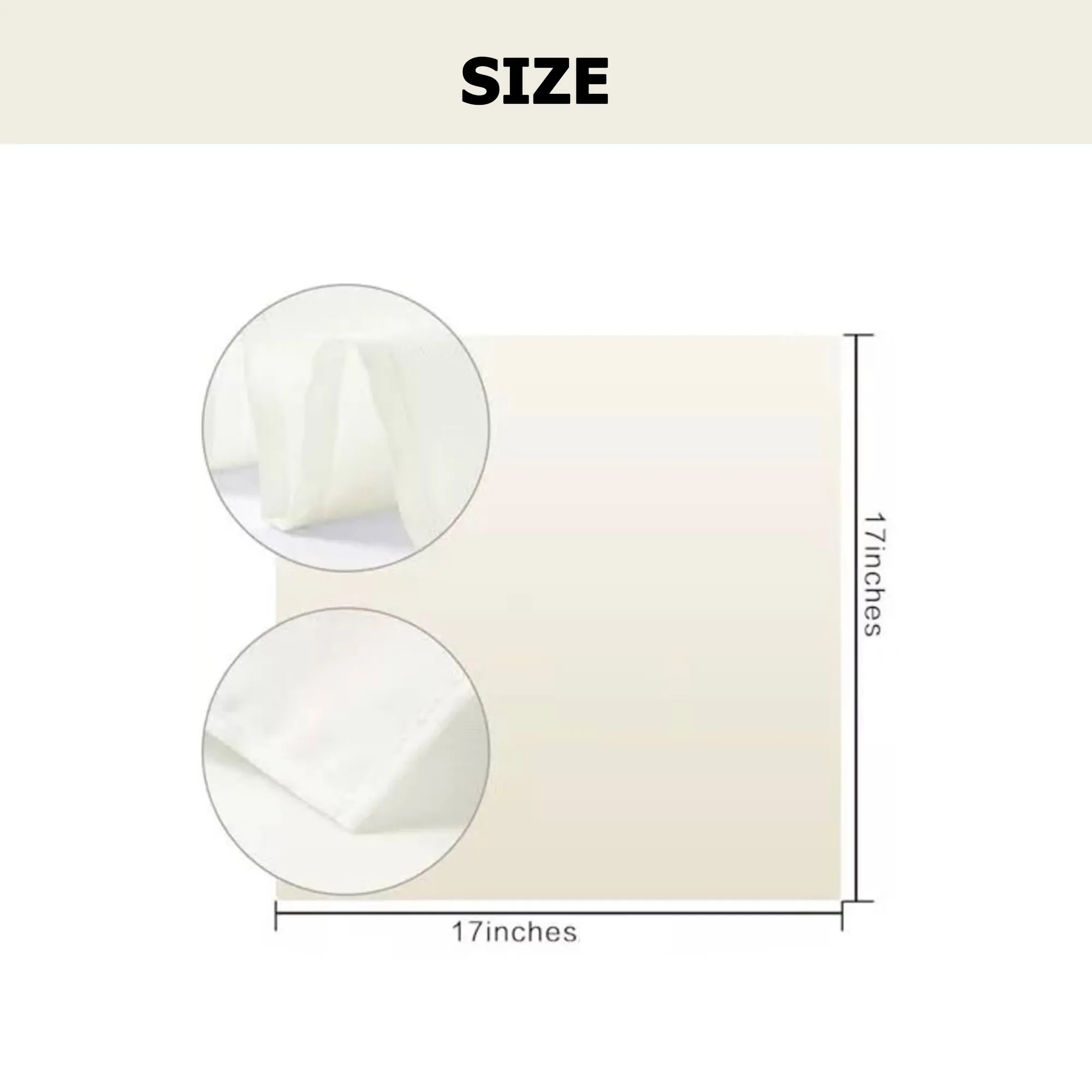 Elegant Satin Cloth Napkins 17"x17" 4