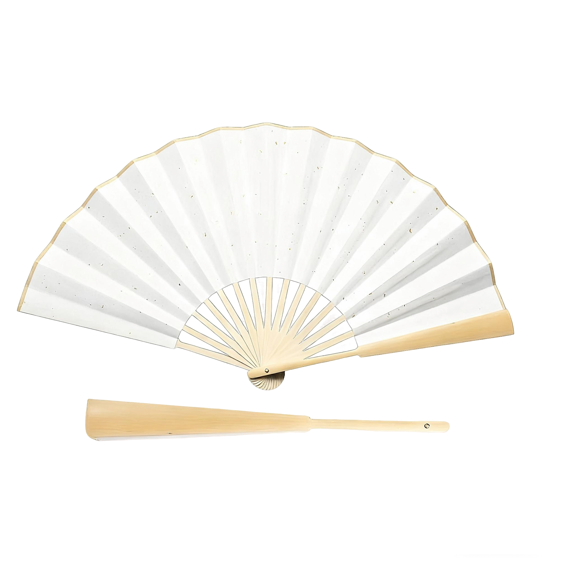 Folding Fabric Hand Fan With Bamboo Rib 8