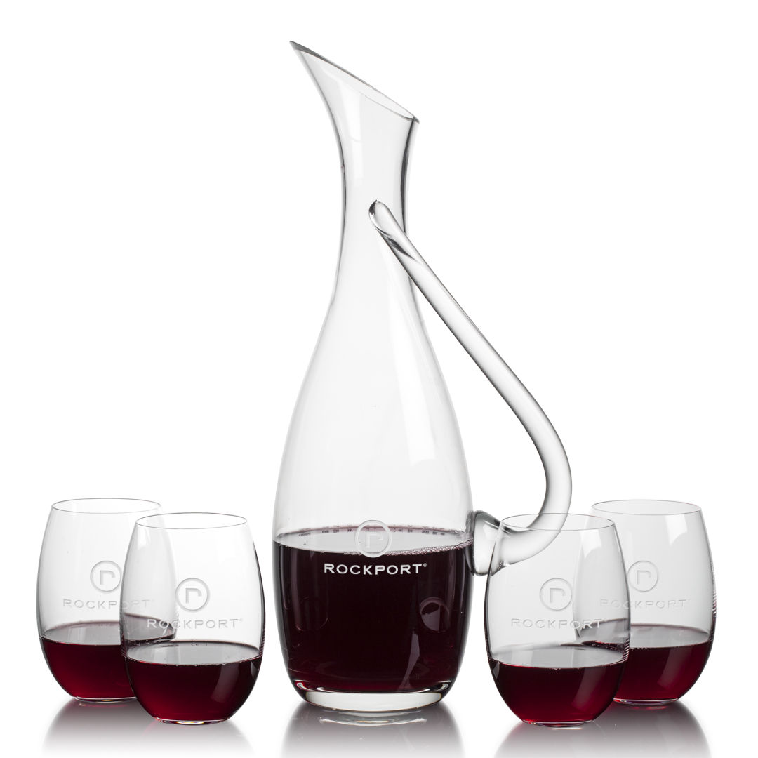 Uxbridge Carafe & Carlita Stemless Wine 6
