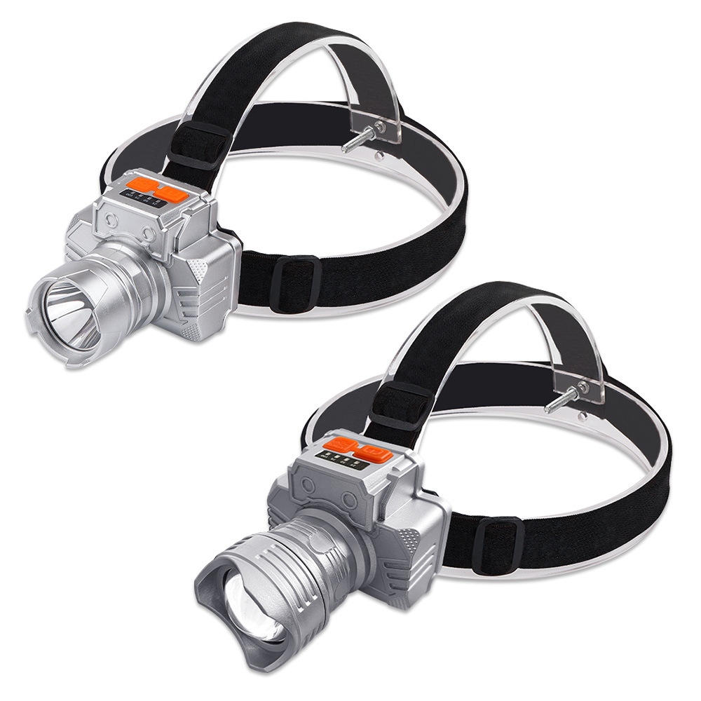 Bright LED Rechargeable Flashlight Head Light 2