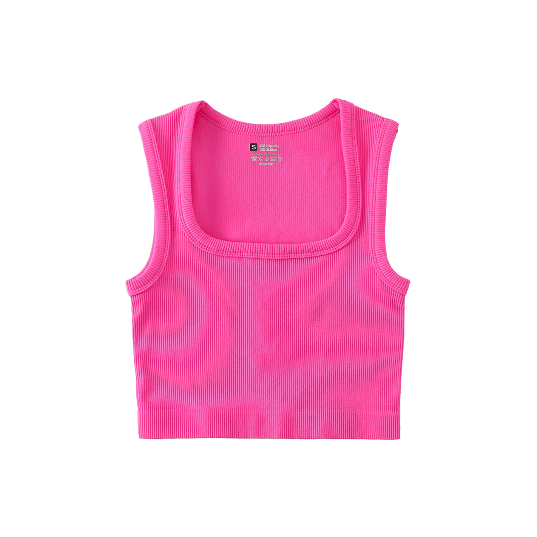 Womens Ribbed Longline Sports Bra 1