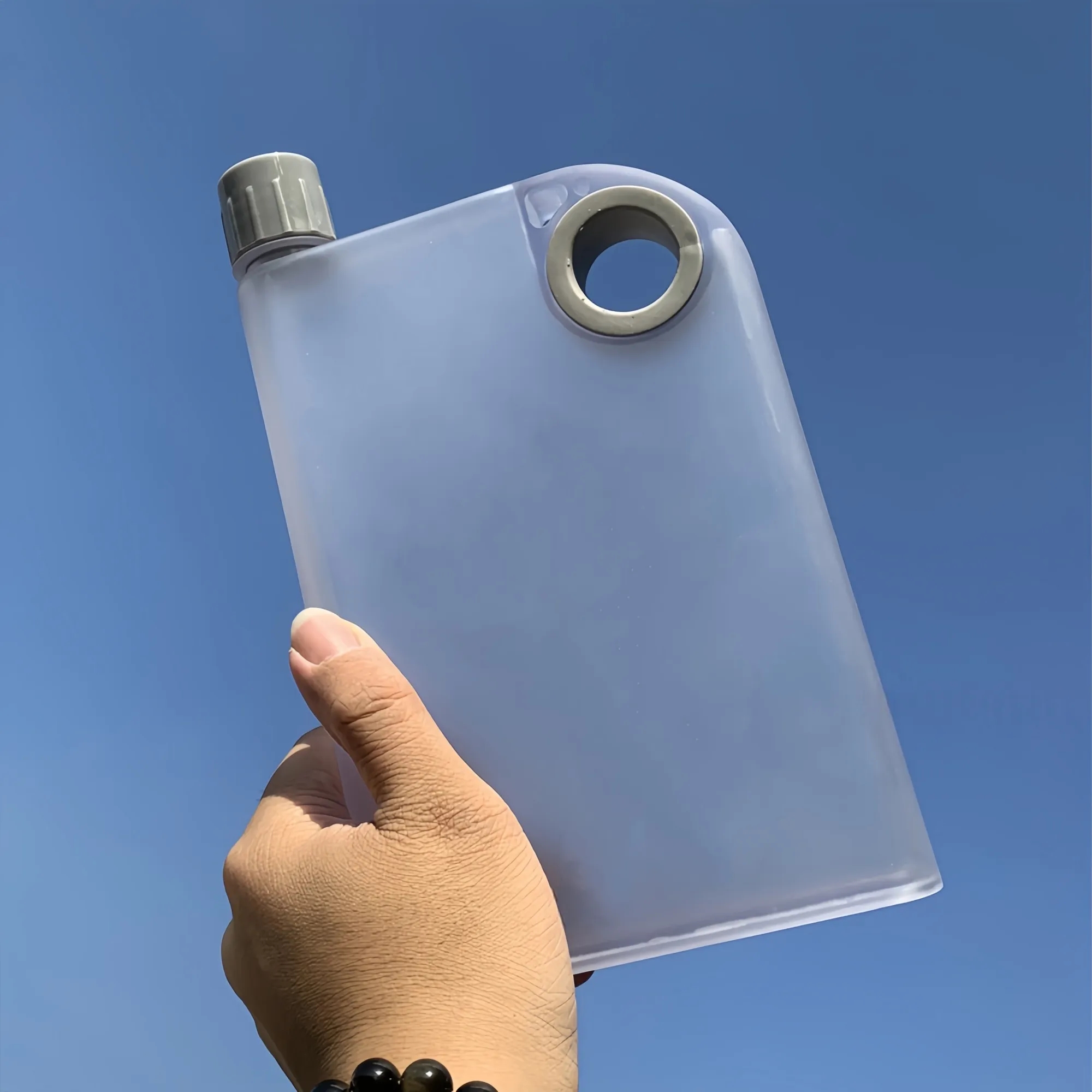 Slim Flat Transparent Water Bottle 6