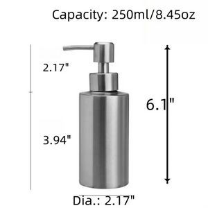 Stainless Steel Soap Dispenser 350ML 8