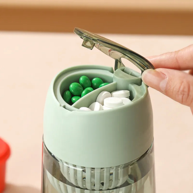 Customized plastic cup with built-in medicine box 4