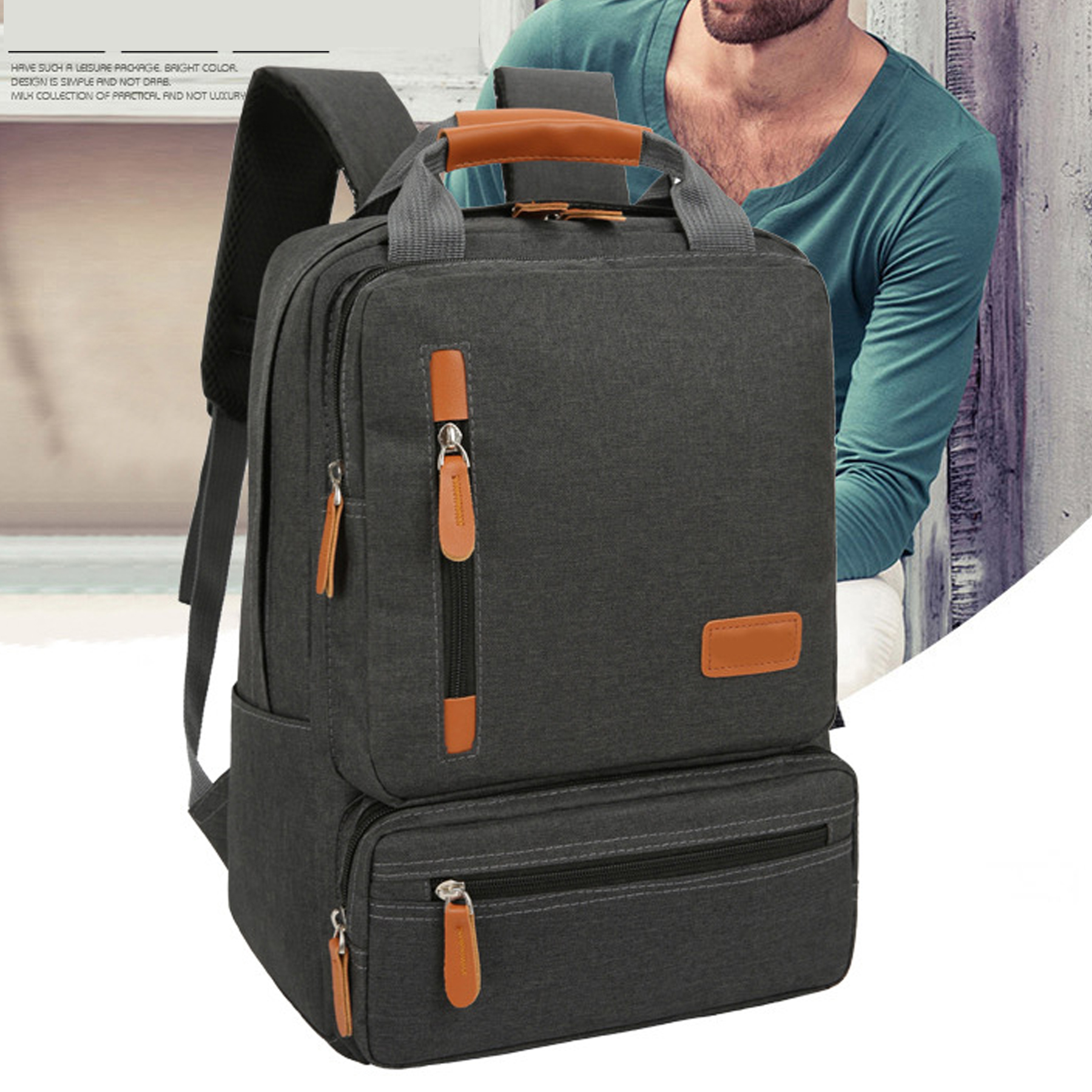 3-in-1 Business Laptop Backpack Set 1