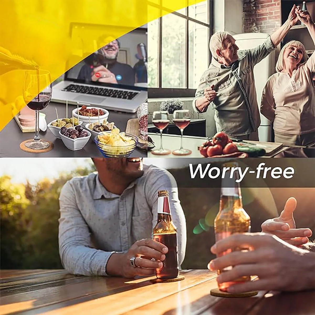 Thick Absorbent Anti-Slip Rustic Cork Coaster 4