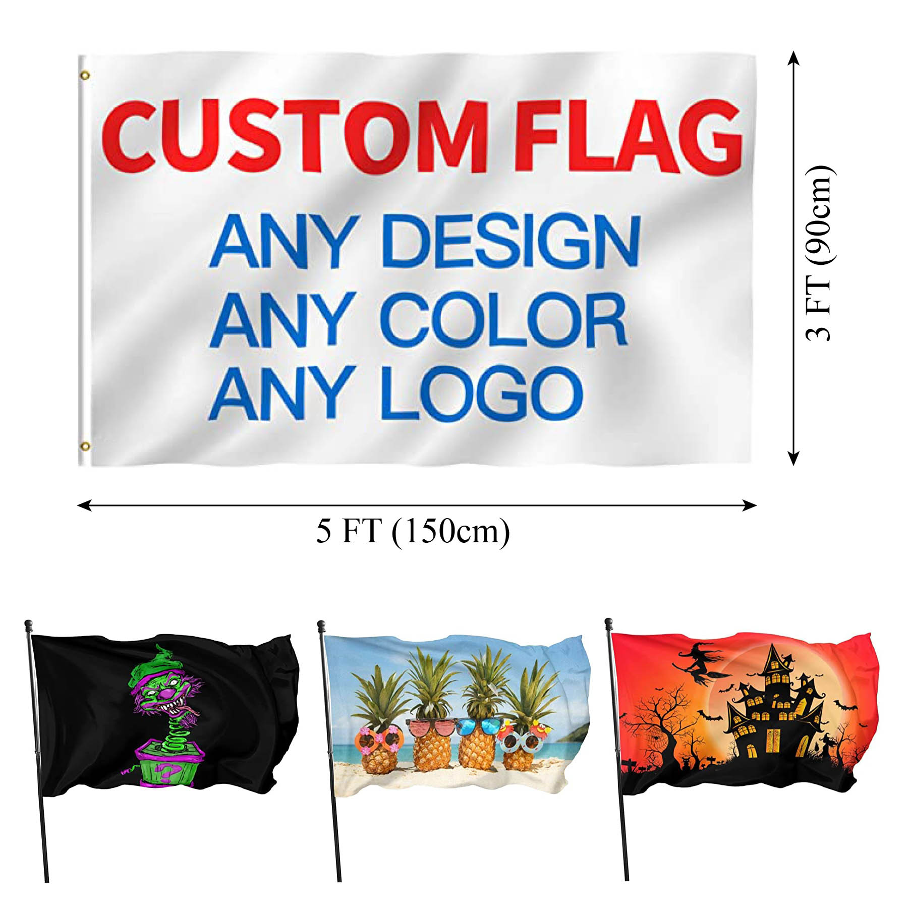 3 X 5 FT Custom Flag Banner With Grommets 2