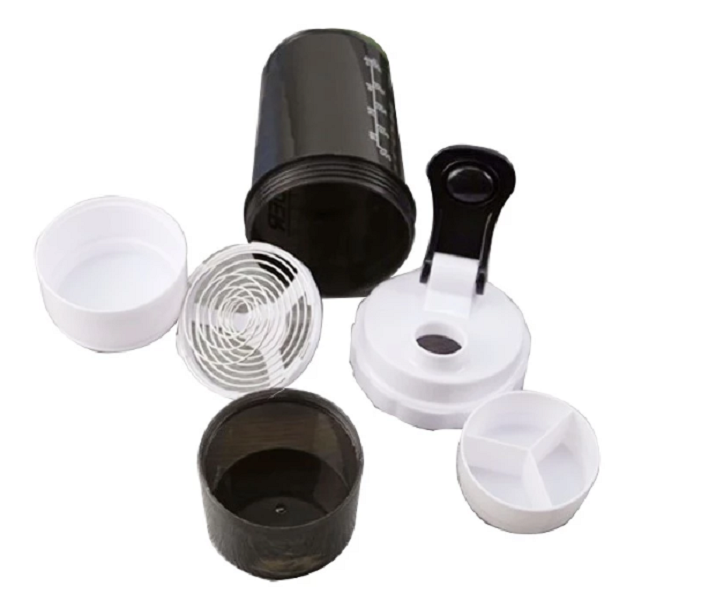 3 in 1 Plastic Sports Gym Protein Shaker Bottle 1