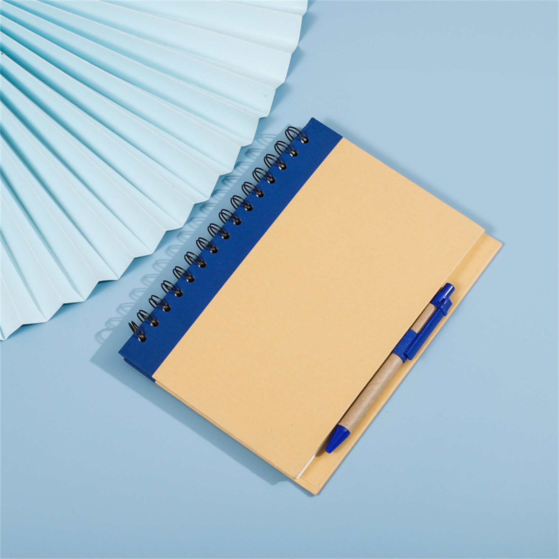 Kraft Paper Cover Spiral Notebook with Pen 2
