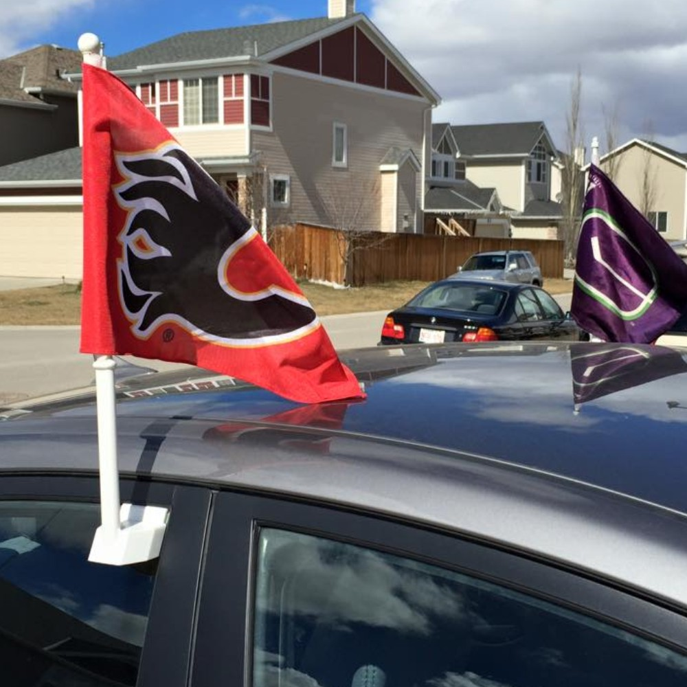 Window Car Flag Double Sided w/ 20.5" Pole - 17.75" x 12" 10