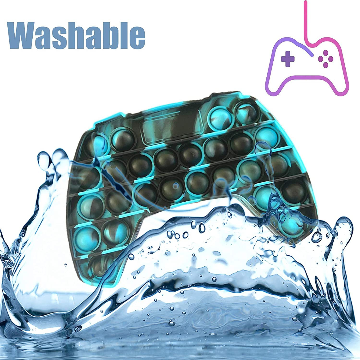 Game Controller Gamepad Shape Pop Push Bubble Sensory Fidget Toy Autism Special Need 6