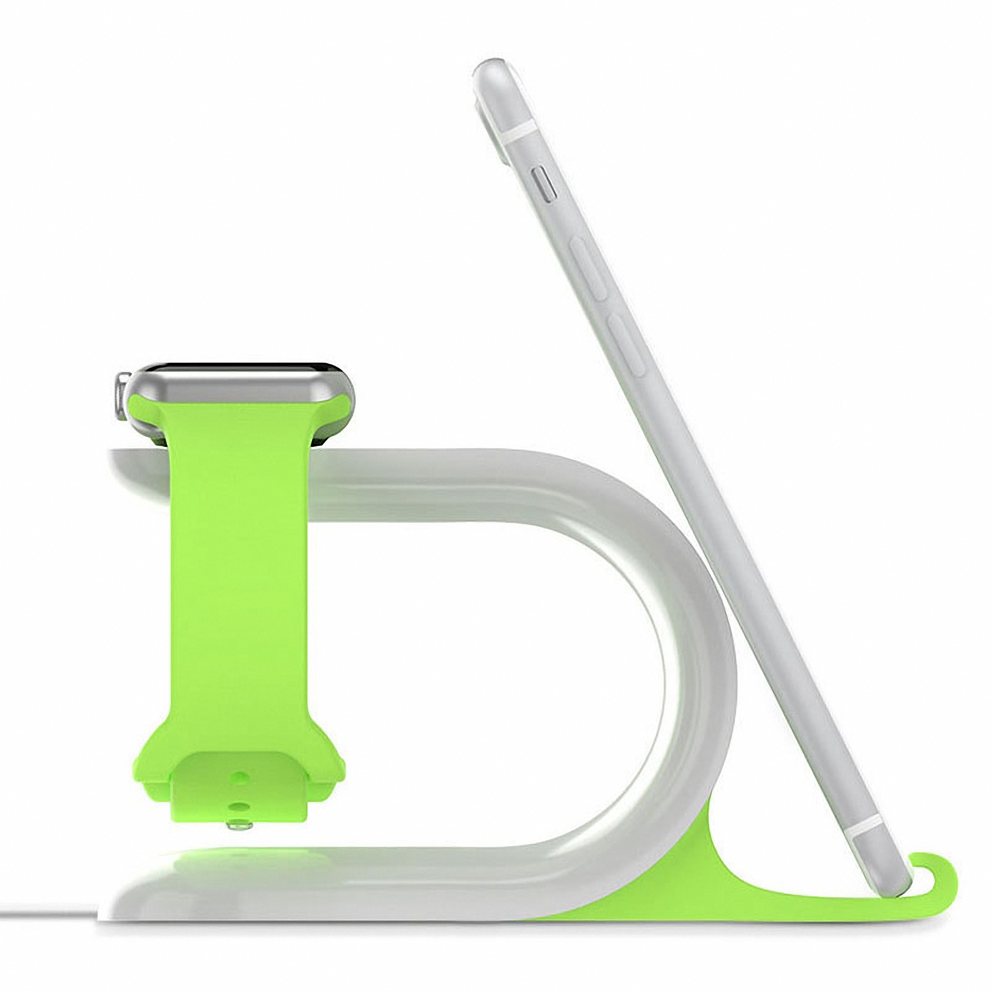 Dual Silicone Phone and Smart Watch Stand Holder 5