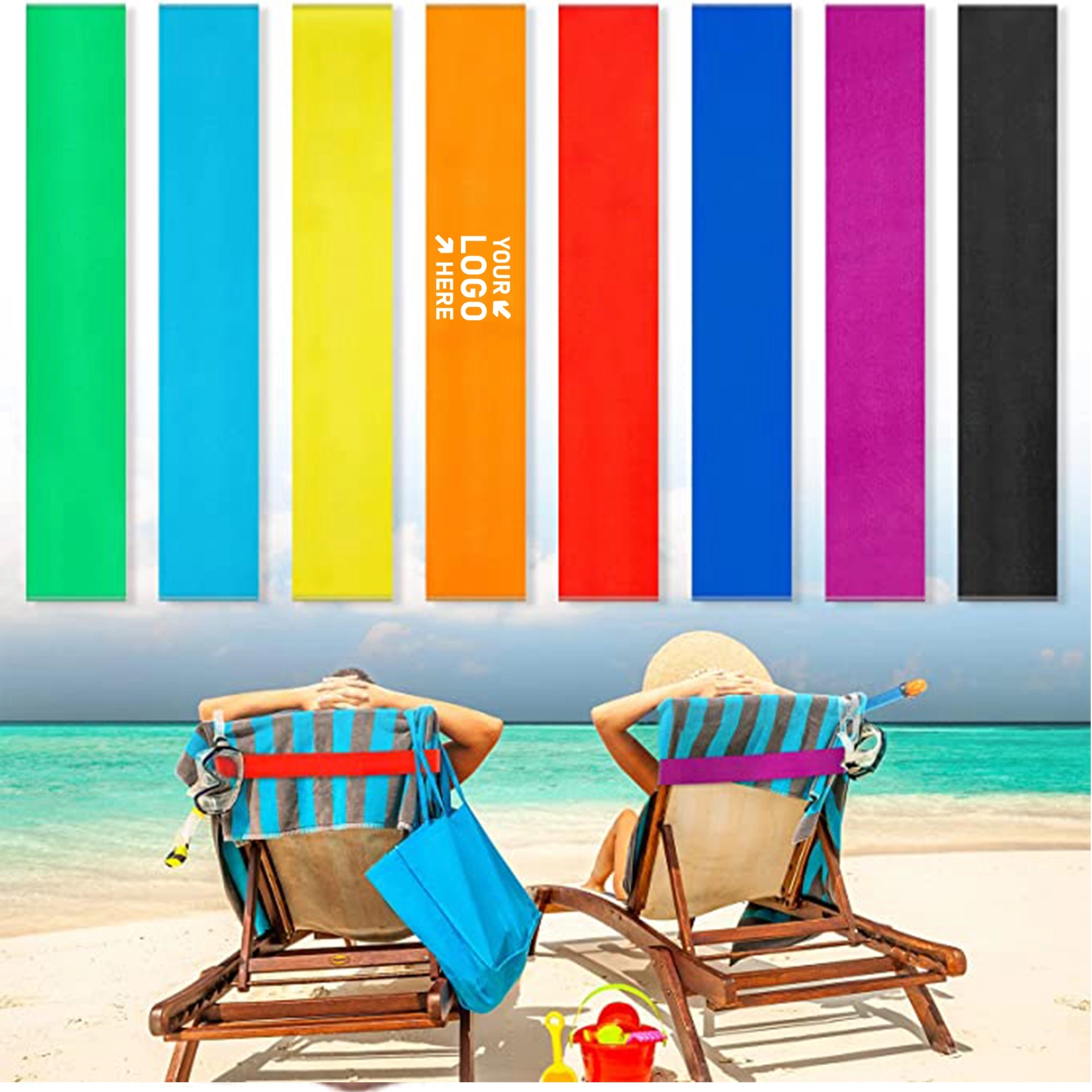 Silicone Beach Towel Bands/Clips 2