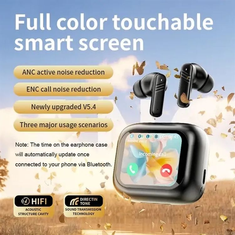 Full Color Touch Screen Noise Cancelling Earbuds 3