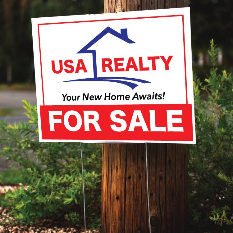 4mm White Coroplast Yard Sign 2