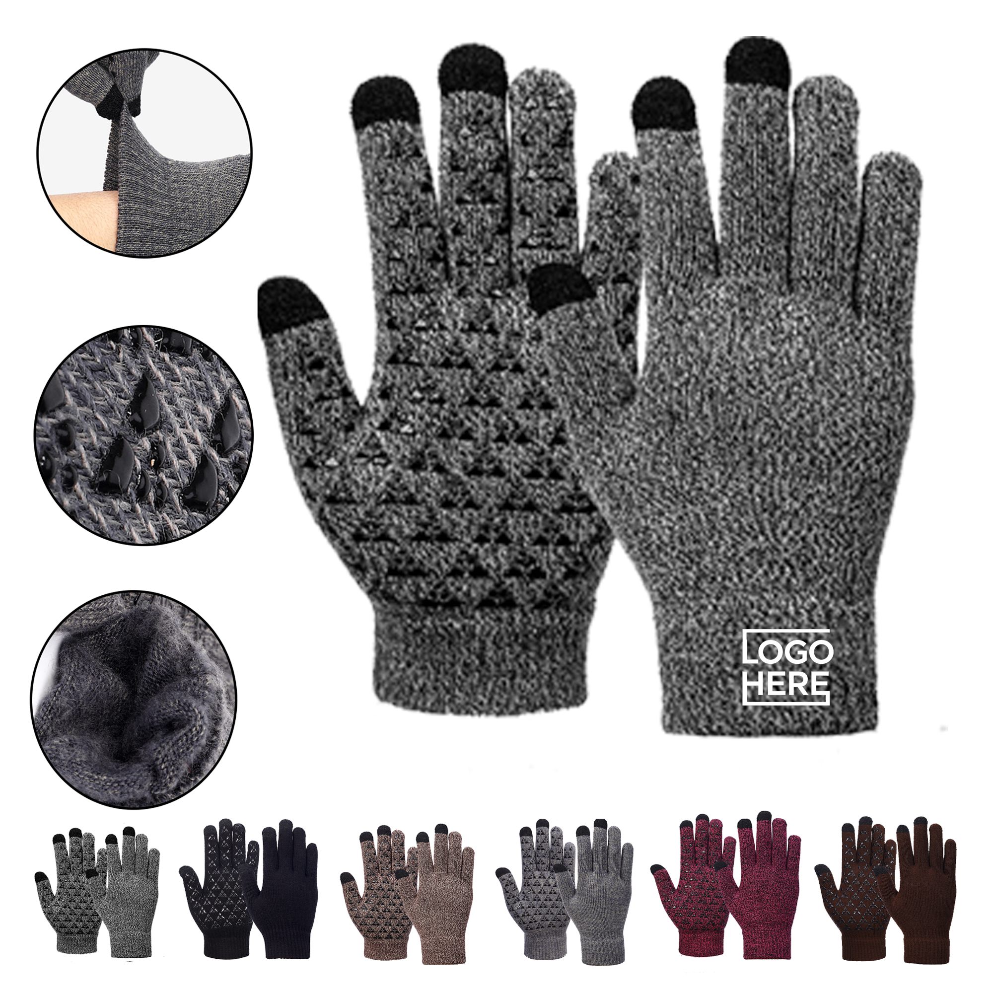 Anti Slip Touch Screen Winter Gloves 2