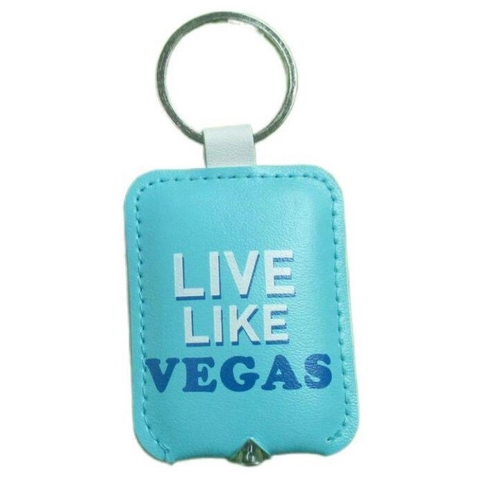 Rectangle Leather LED Keychain 3