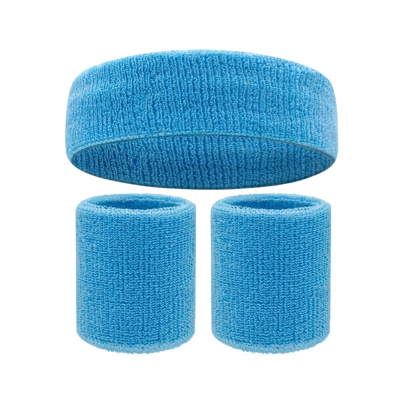 Sweatband Sports Headband Wristband Set 13