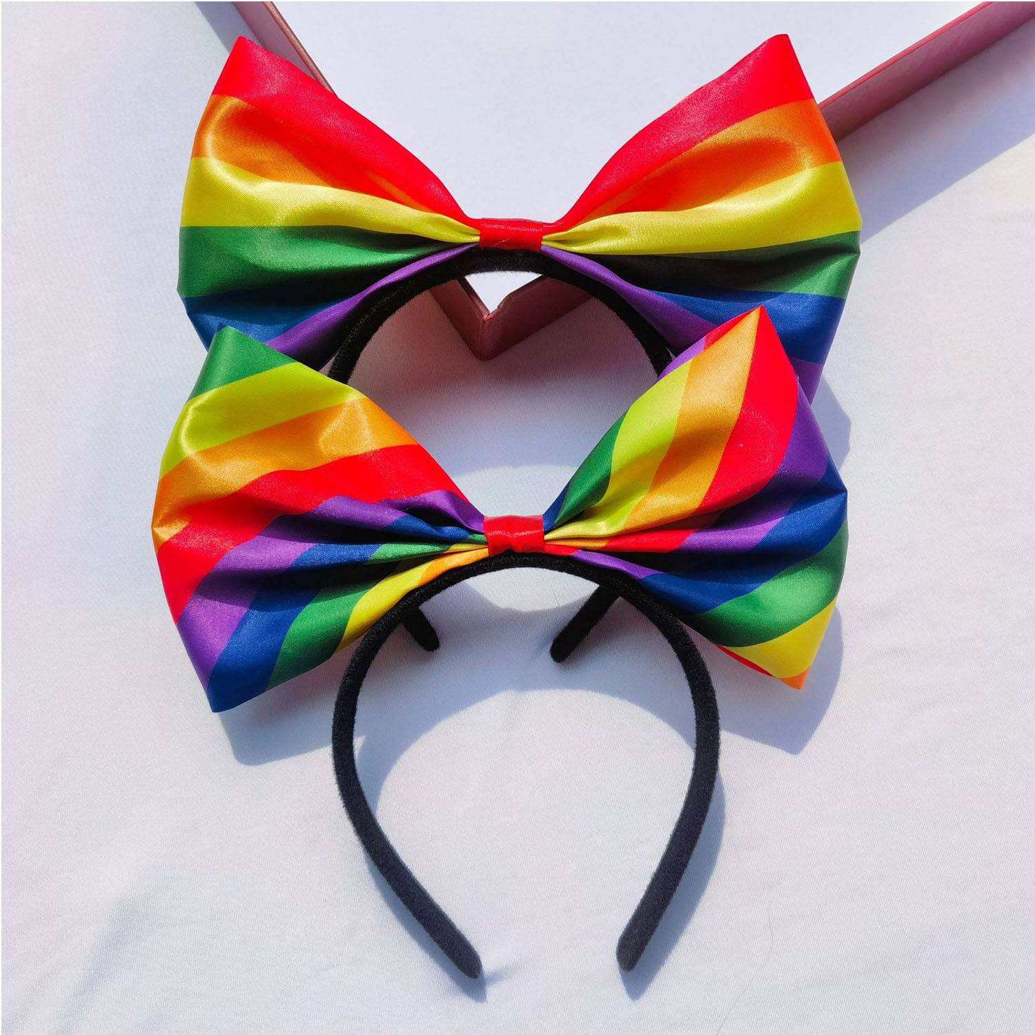 Rainbow Bow Headband 2