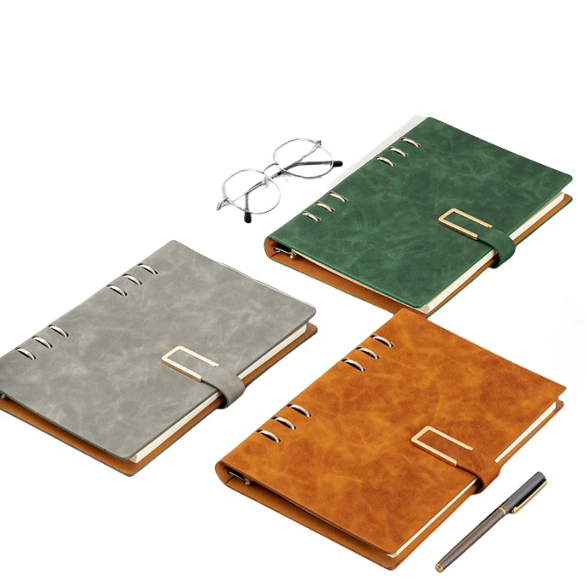 A5 PU Refillable Office Notebook with Magnetic Buckle 3