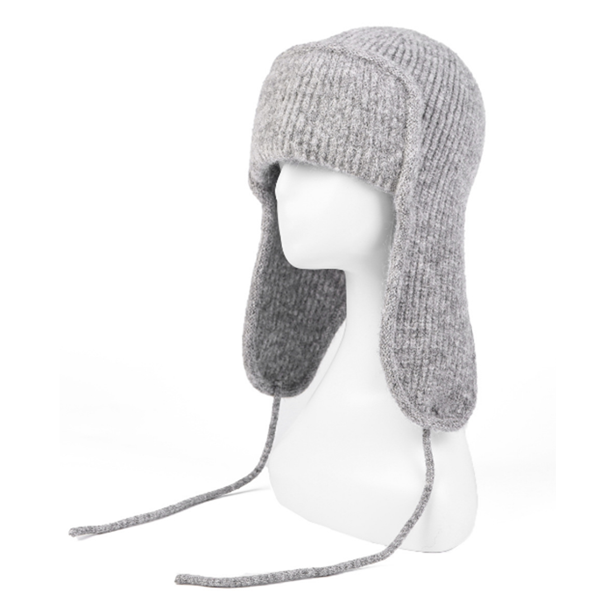 MOQ 50 PCS Soft Winter Women's Earmuffs Knitted Hat 4