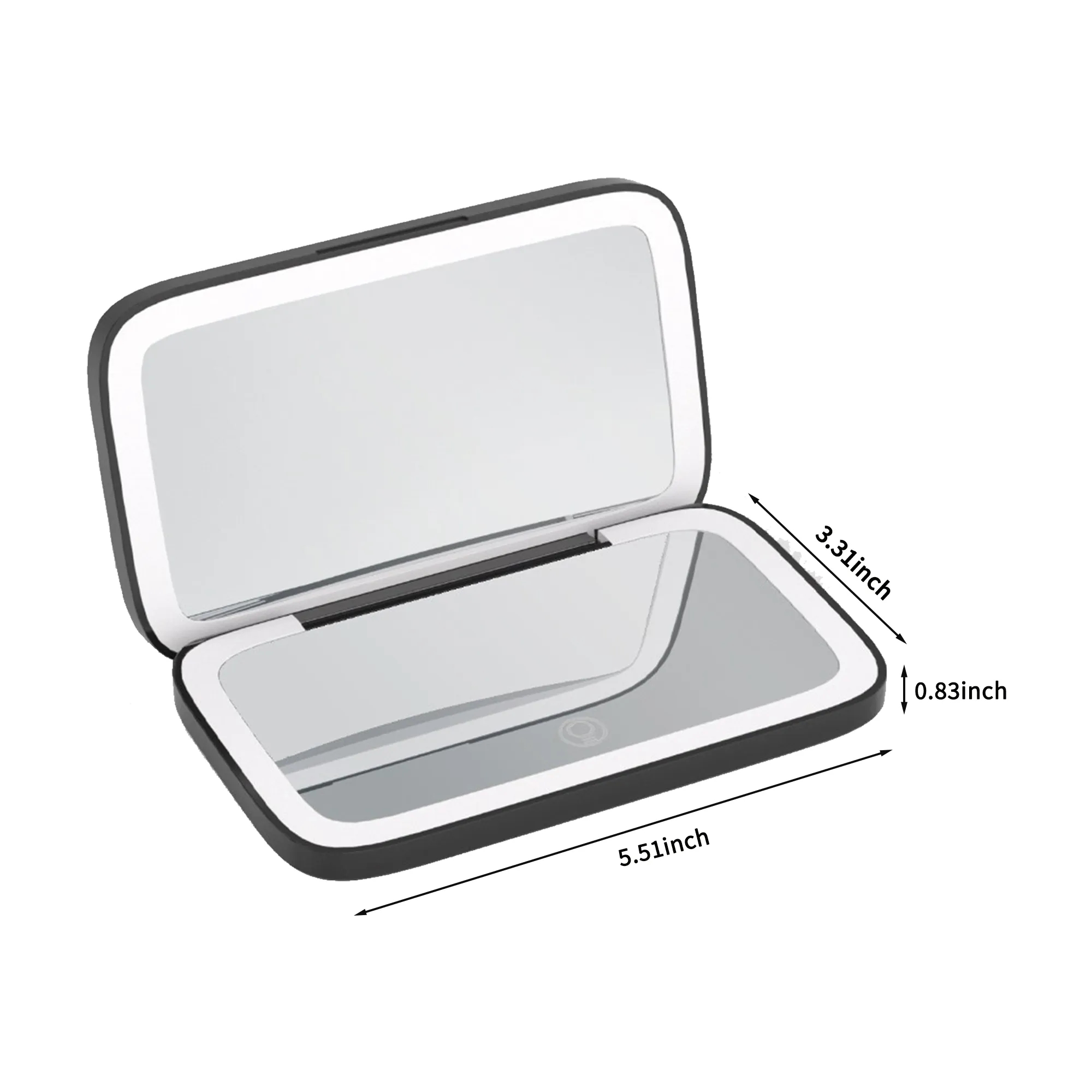 Double-Sided Lighted Makeup Mirror with Adjustable LED 3