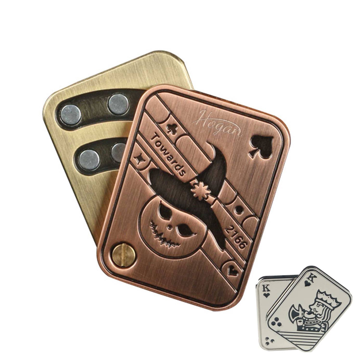 Magnetic Metal Poker Push Card Fidget Slider Toy 4